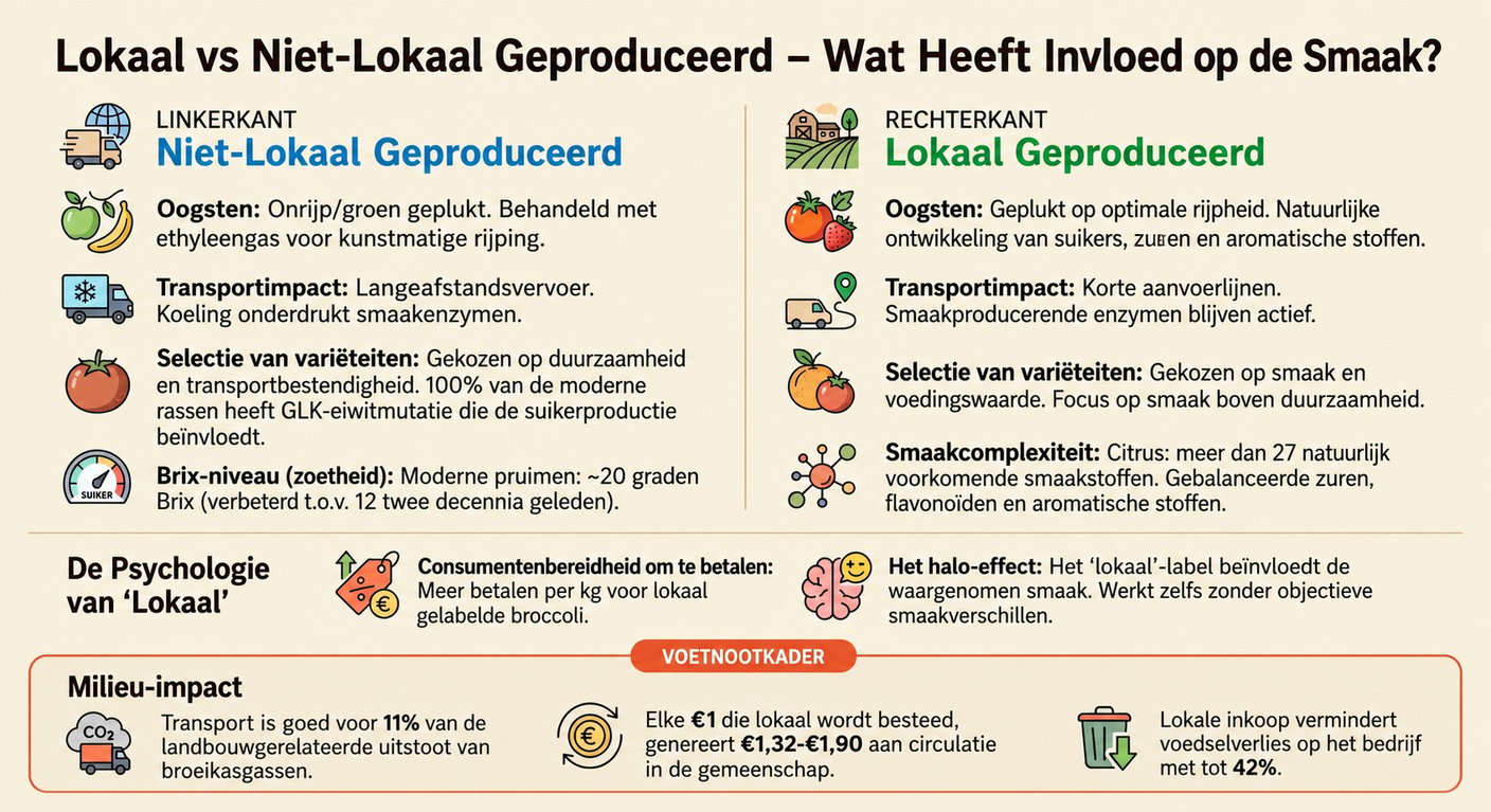 Lokaal vs Niet-Lokaal Geproduceerd: Vergelijking van Smaakfactoren